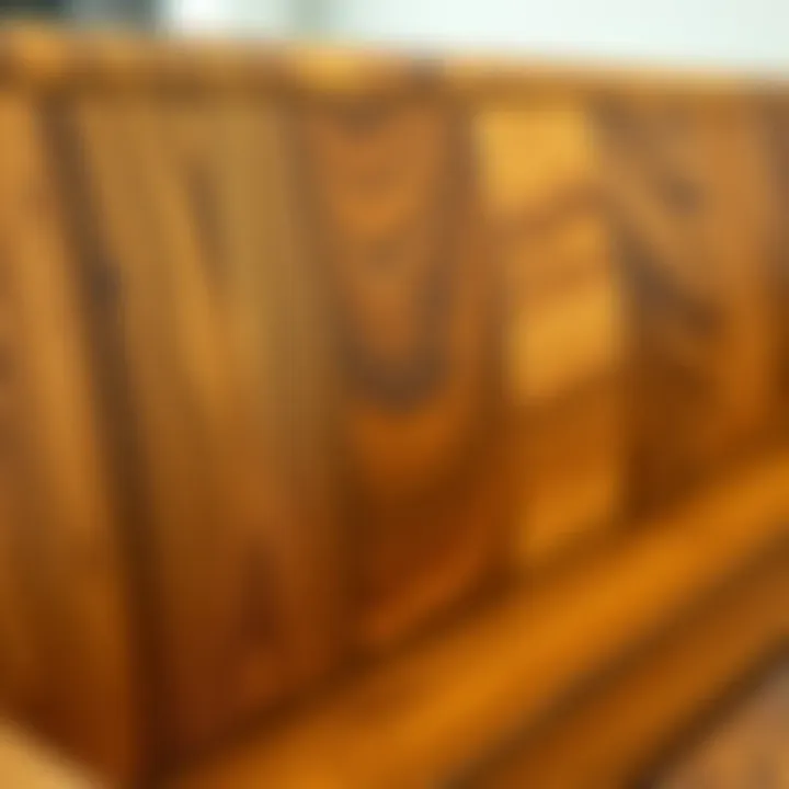 Wood Grain Patterns in Bench Design Detailed view of wood grain patterns in a bench design
