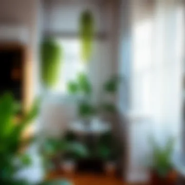 Chic Corner with Artificial Plants An aesthetic corner with a variety of artificial plants complementing the interior design.