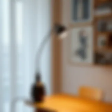 Artistry in A Lighting Solution Artistic corner lamp as a statement piece in interior design.