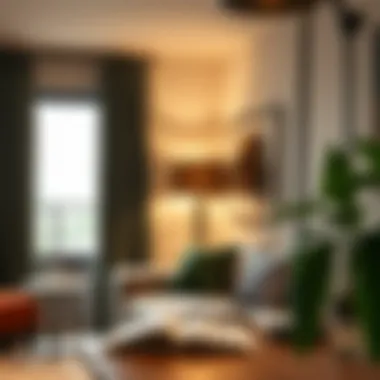 Creating Ambiance in Your Space Stylish corner lamp enhancing a cozy reading nook.