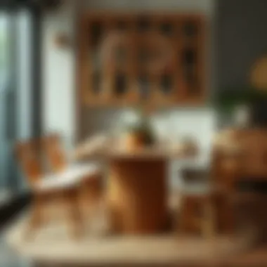 Stylish bamboo table set for a dining experience