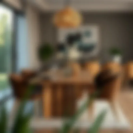 Sophistication of Bamboo Dining Tables Elegant bamboo dining table in a modern setting