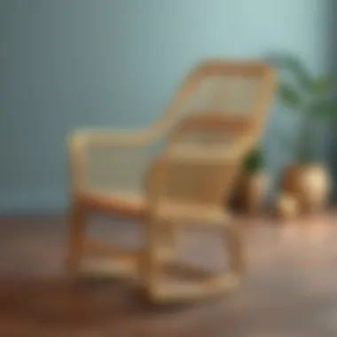 Stylish bamboo rocking chair showcasing modern design