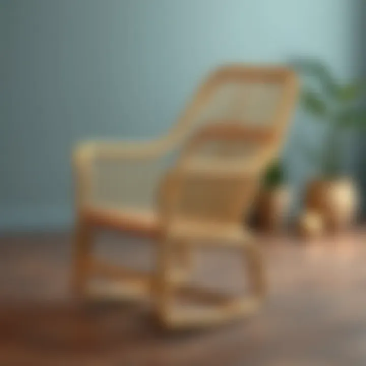 Stylish bamboo rocking chair showcasing modern design