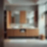 Sophisticated Bathroom Cabinet Design Elegant bathroom cabinet arrangement showcasing modern design