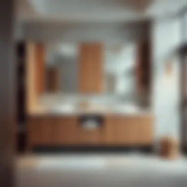 Sophisticated Bathroom Cabinet Design Elegant bathroom cabinet arrangement showcasing modern design