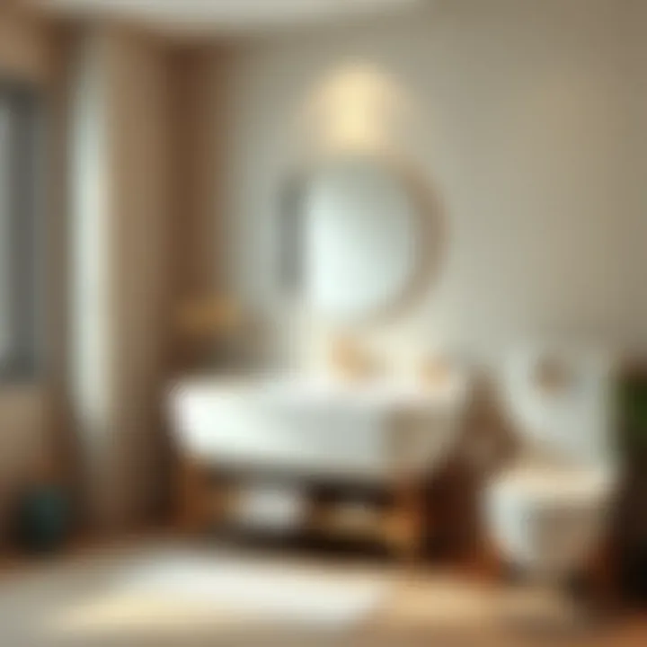 Stylish Components of a Bathroom Set Stylish components of a five-piece bathroom set
