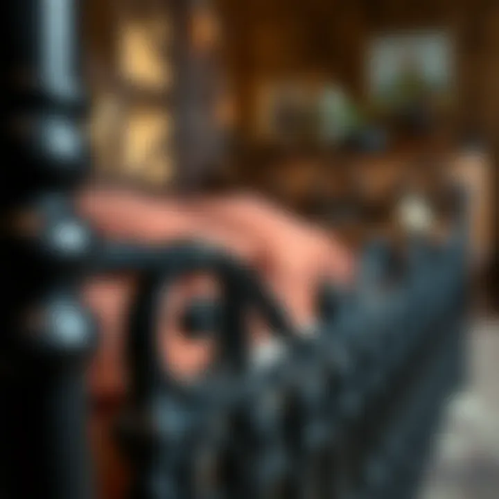 Artistry in Black Iron Bed Design Close-up of black iron bed showcasing craftsmanship