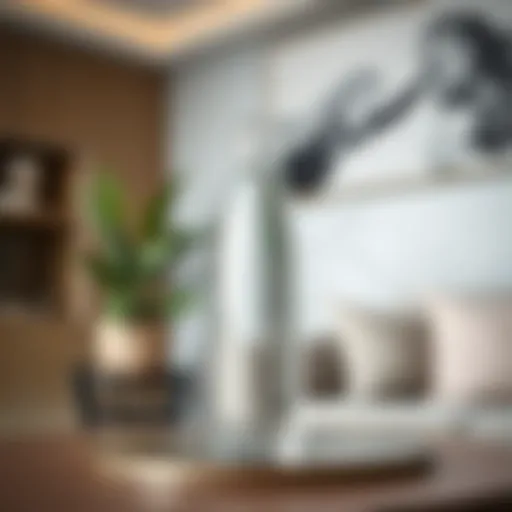 Sleek Design of Glass Water Bottles Elegant glass water bottle in a stylish interior setting