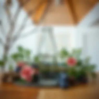 Nature Meets Design: Glass Bottles in Decor Glass water bottle surrounded by nature-inspired decor