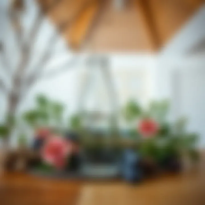 Nature Meets Design: Glass Bottles in Decor Glass water bottle surrounded by nature-inspired decor