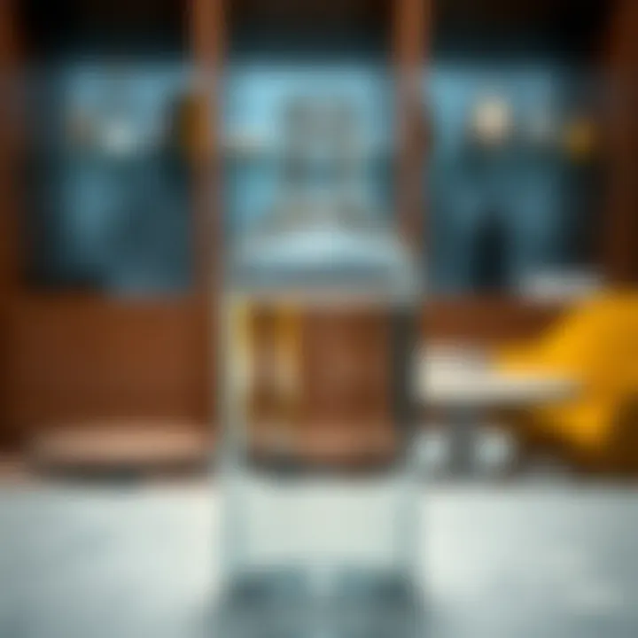 Features of Sophisticated Glass Water Bottles Close-up of a sophisticated glass water bottle highlighting its features