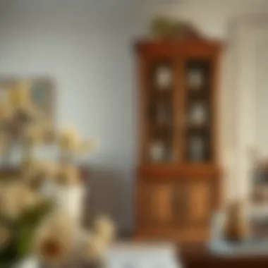 Classic Decor Compatibility Classic glass cupboard complementing traditional decor