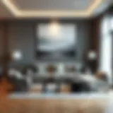 A modern living room adorned with canvas wall art that complements the decor