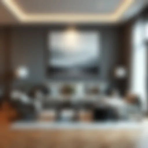 A modern living room adorned with canvas wall art that complements the decor