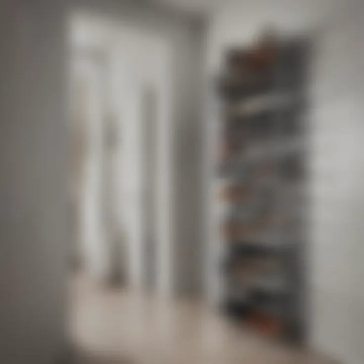 Organized shoe storage in Ceha metal rack