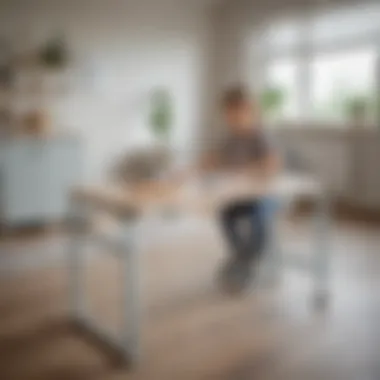 Ergonomic table for kids promoting healthy posture