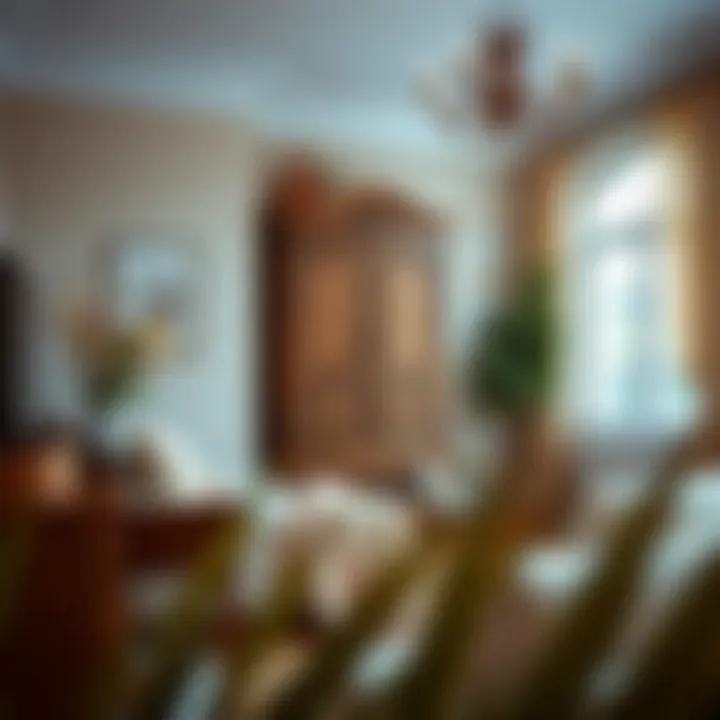 Stylish Interior with Country Wardrobe Interior featuring a beautifully decorated room with a country wardrobe
