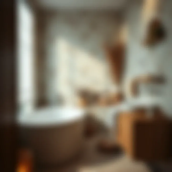 Cozy Bathroom with Natural Elements Cozy bathroom with natural elements and eco-friendly decor