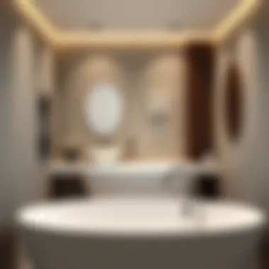 Elegant Minimalist Bathroom Showcase Elegant minimalist bathroom showcasing innovative fixtures