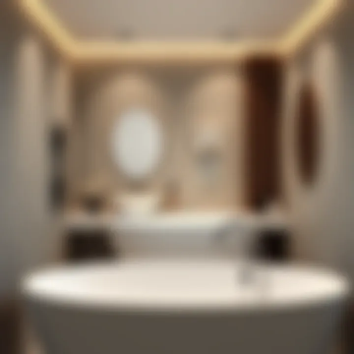 Elegant Minimalist Bathroom Showcase Elegant minimalist bathroom showcasing innovative fixtures
