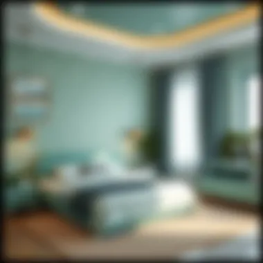 Customization in Water Green Customizable décor options in a water green themed bedroom