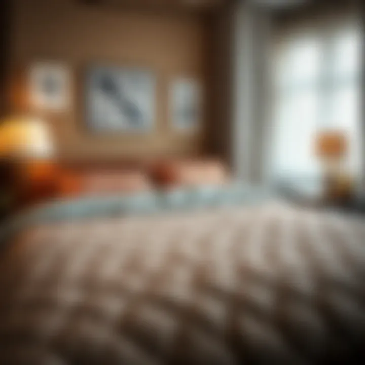 Stylish Patterns for Enhanced Room Aesthetics Stylish patterns on double quilted bedspreads enhancing room aesthetics