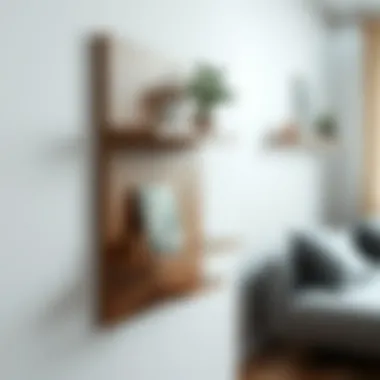 Contemporary wall shelf support showcasing a minimalist design