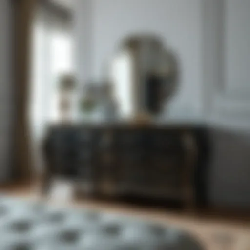 Elegant bedroom dresser design with intricate details