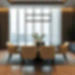 Elegant living room dining set with stylish chairs