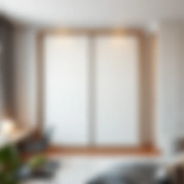 Aesthetically Pleasing Sliding Wardrobe in Minimalism Elegant sliding wardrobe in a minimalist setting