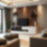 Elegant TV unit in a modern living room