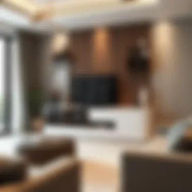 Sophisticated TV Unit Design Elegant TV unit in a modern living room