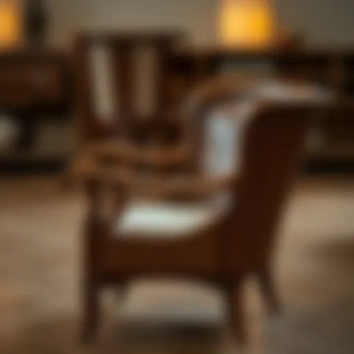 The Art of Wooden Armchair Design Elegant wooden armchair showcasing craftsmanship