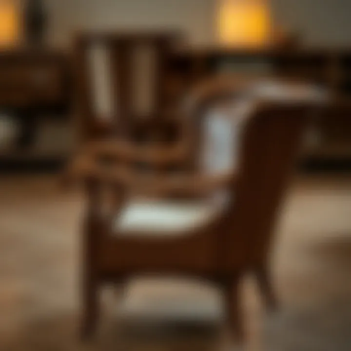 The Art of Wooden Armchair Design Elegant wooden armchair showcasing craftsmanship