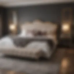 Luxurious double bed showcasing comfort and style in a modern bedroom
