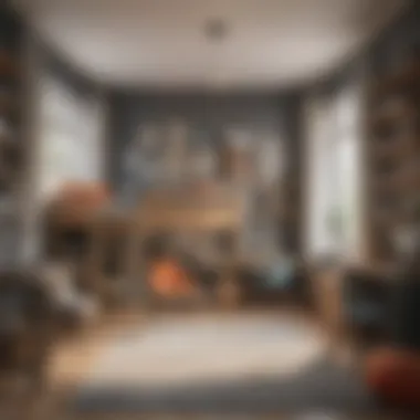 Optimal space management strategies in a boy's bedroom setup