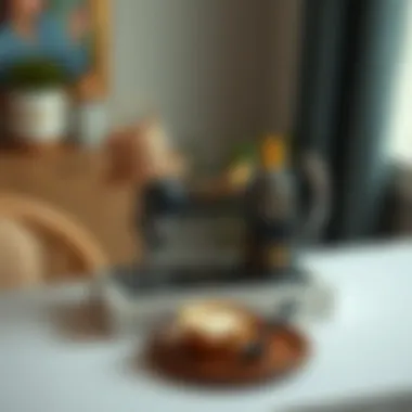 Tasteful Decor Styling Aesthetic arrangement of decor items on a sewing machine dresuar