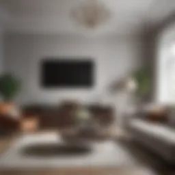 Elegant modern living room with stylish furniture