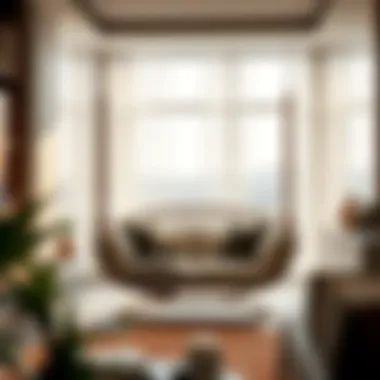 Sophisticated Indoor Swing Design Elegant indoor swing in a modern living room setting