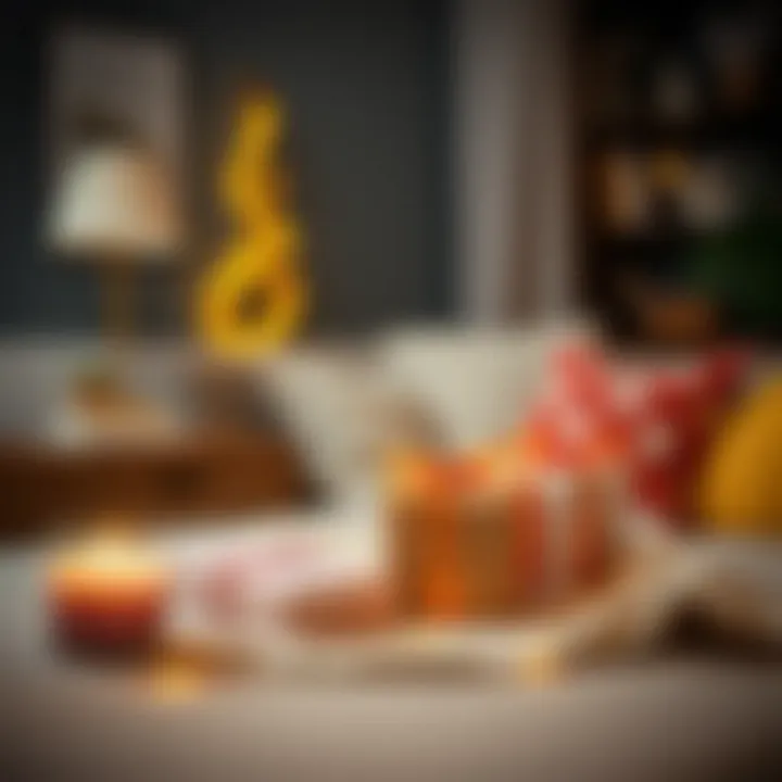 Cozy Setup with Personalized Gifts A cozy setup with personalized gifts on a table