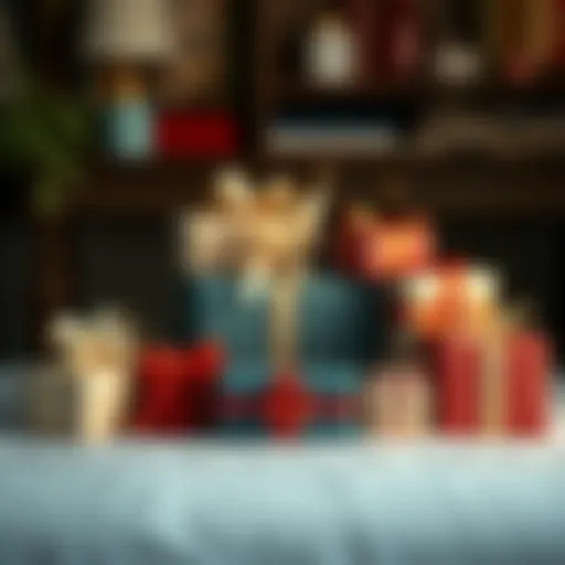 Unique Gift Box Collection A collection of unique gift boxes carefully arranged