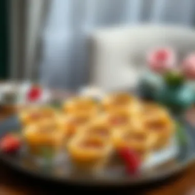 Stylish Platter of Finished Tartlets Delicious finished tartlets arranged on a stylish platter