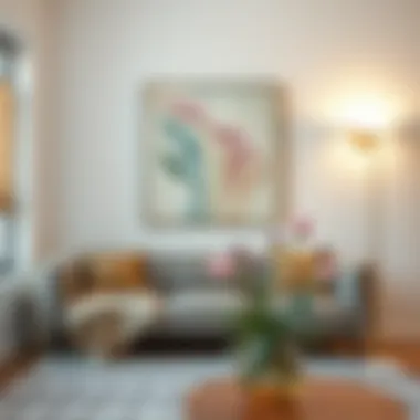 Floral Art in Minimalism Floral art piece that complements minimalist interior design