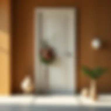 Modern Minimalist Floral Arrangement Modern minimalist door arrangement with flowers