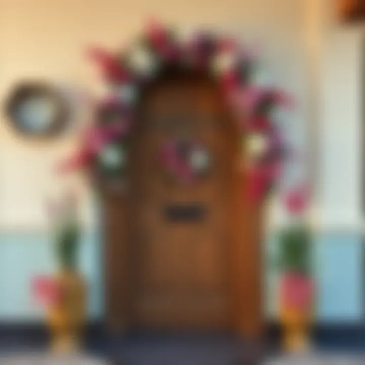 Personalized Creative Floral Door Decor Creative door decoration showcasing personalized touch