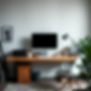 Functional multi-purpose desk setup