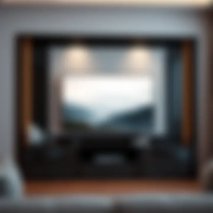 Stylish Minimalist Built-in Television Unit Stylish minimalist design for a built-in television unit
