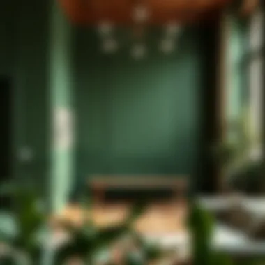 Diverse Shades of Green for Interior Walls Different shades of green paint on interior walls