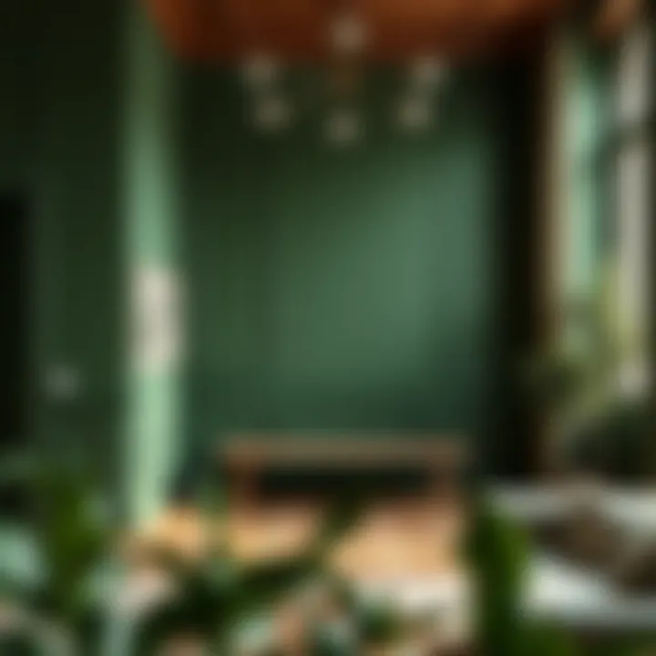 Diverse Shades of Green for Interior Walls Different shades of green paint on interior walls